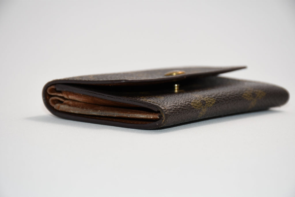 Louis Vuitton Porte Monnaie Plat Coin wallet monogram purse M61930 USED
