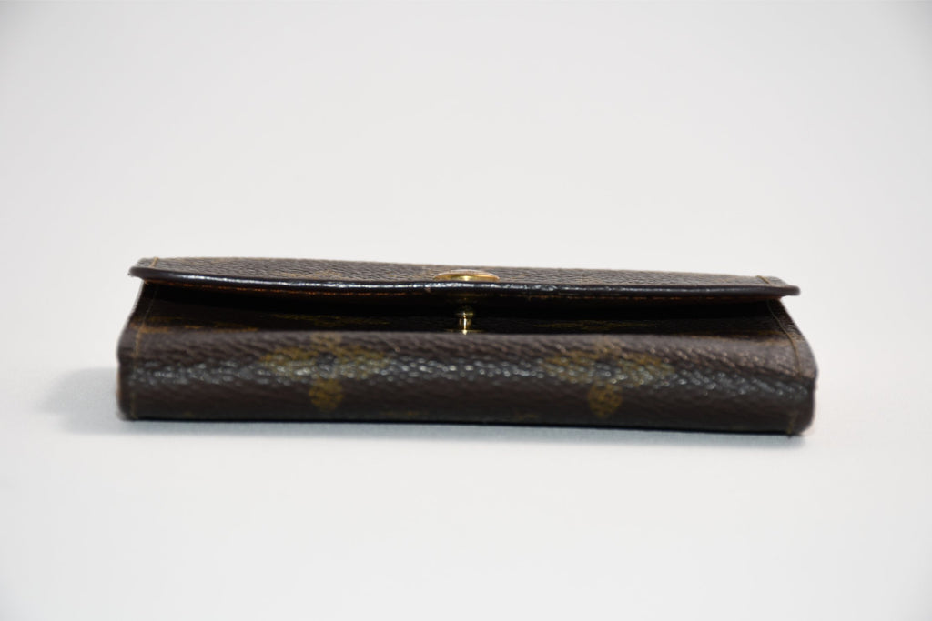 Louis Vuitton Porte Monnaie Plat Coin wallet monogram purse M61930 USED