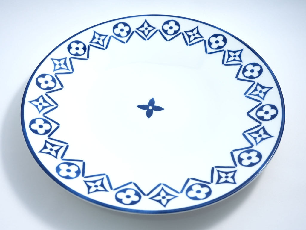 Louis Vuitton Dinner Plate 27 cm porcelain Monogram flower blue 10.6”