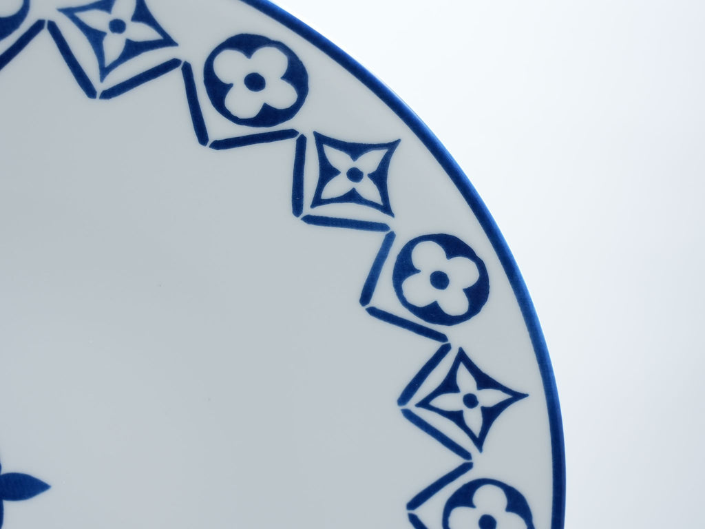 Louis Vuitton Dinner Plate 27 cm porcelain Monogram flower blue 10.6”