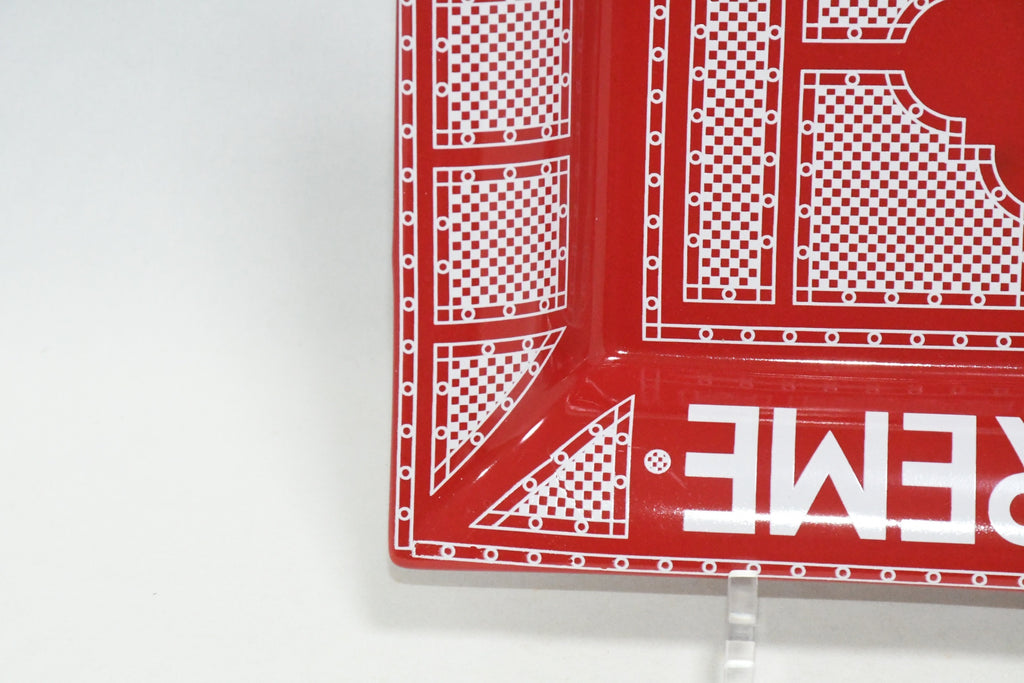 SUPREME Hermes Ceramic Change tray red Ashtray plate dinnerware VIDE POCHE