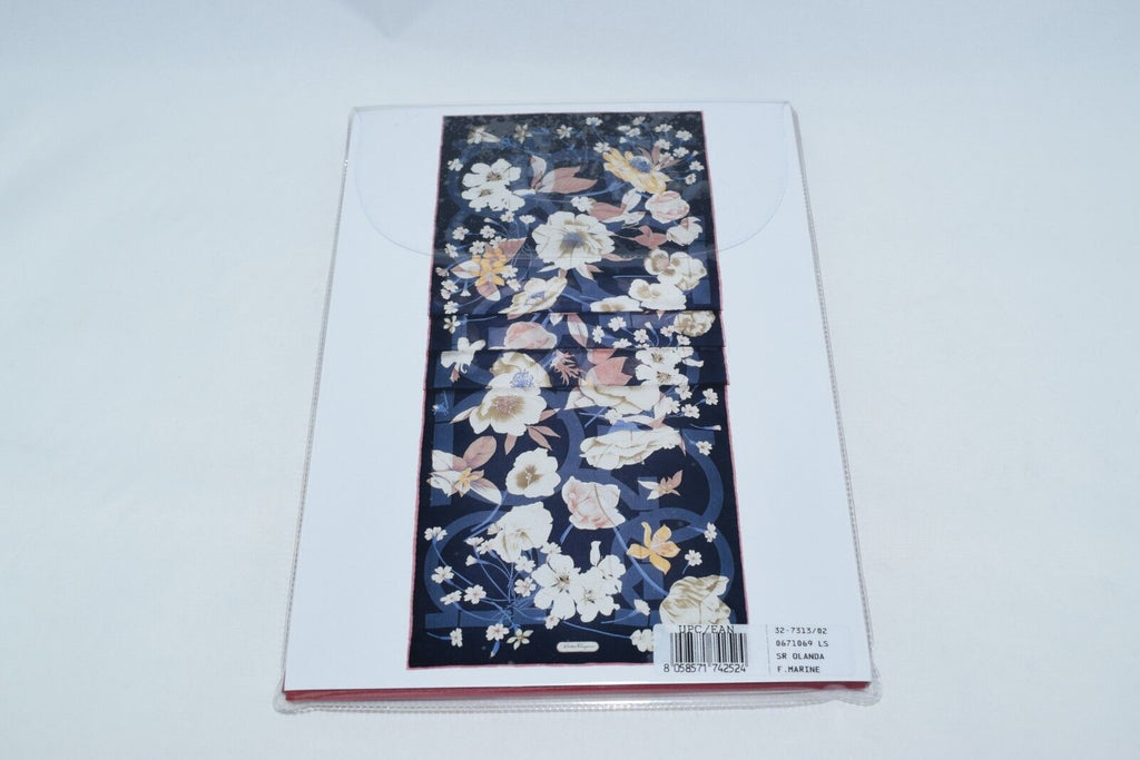 Salvatore Ferragamo Scarf Gancini Floral Silk 160 x 45 cm Flower NEW RAMA10