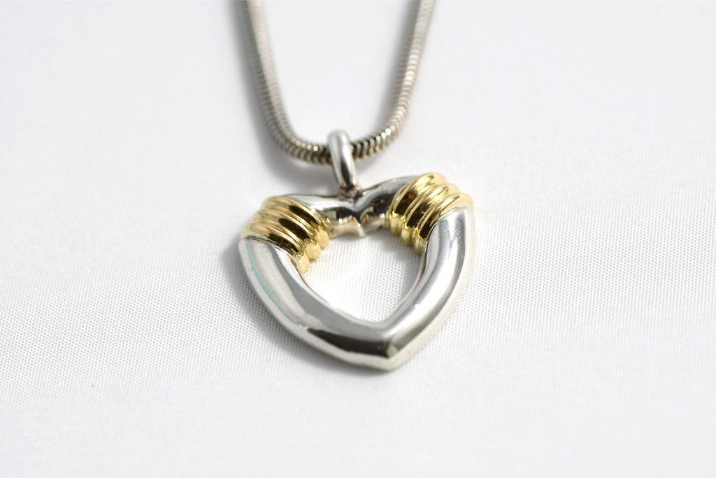 Tiffany & Co. Necklace Silver Gold Heart pendant APL173