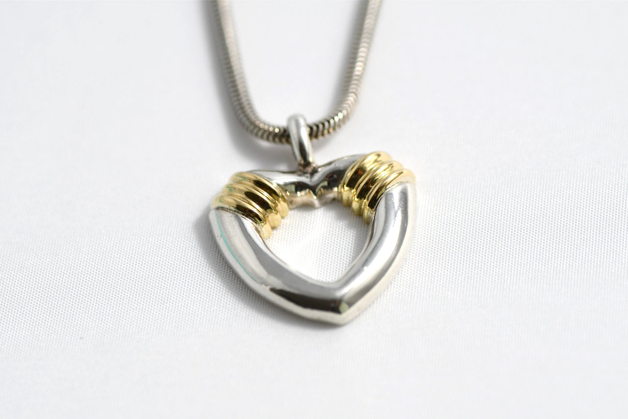 Tiffany & Co. Necklace Silver Gold Heart pendant APL173
