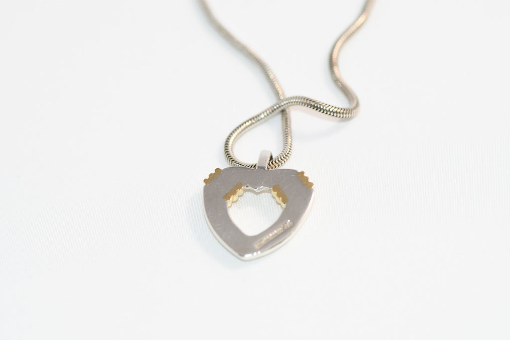 Tiffany & Co. Necklace Silver Gold Heart pendant APL173