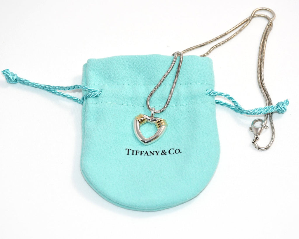 Tiffany & Co. Necklace Silver Gold Heart pendant APL173