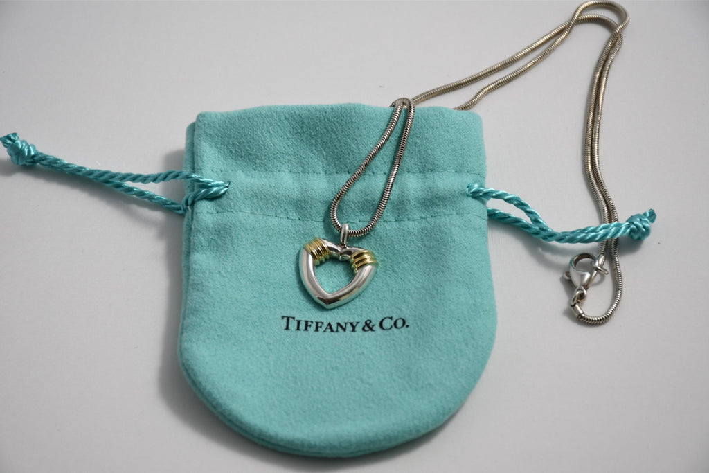 Tiffany & Co. Necklace Silver Gold Heart pendant APL173