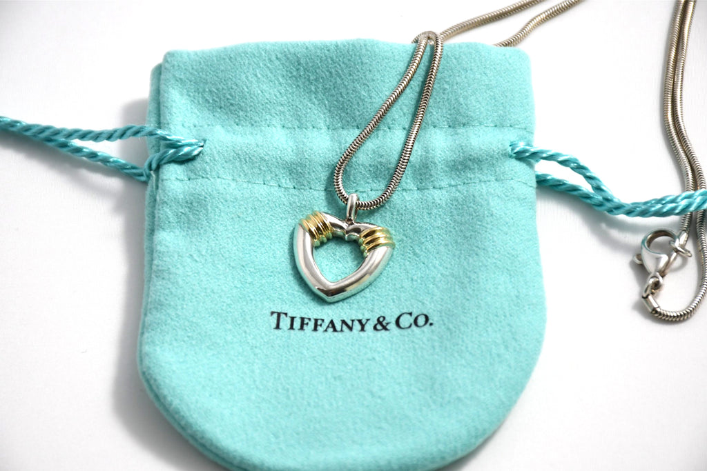Tiffany & Co. Necklace Silver Gold Heart pendant APL173