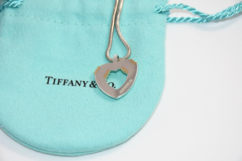 Tiffany & Co. Necklace Silver Gold Heart pendant APL173