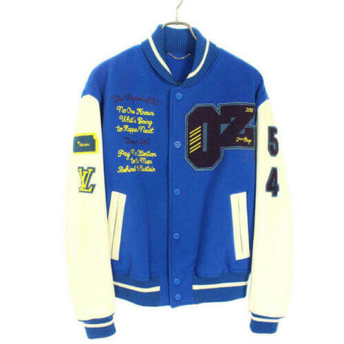 Louis Vuitton Virgil Abloh Wizard of Oz Varsity Jacket Blue Size 50