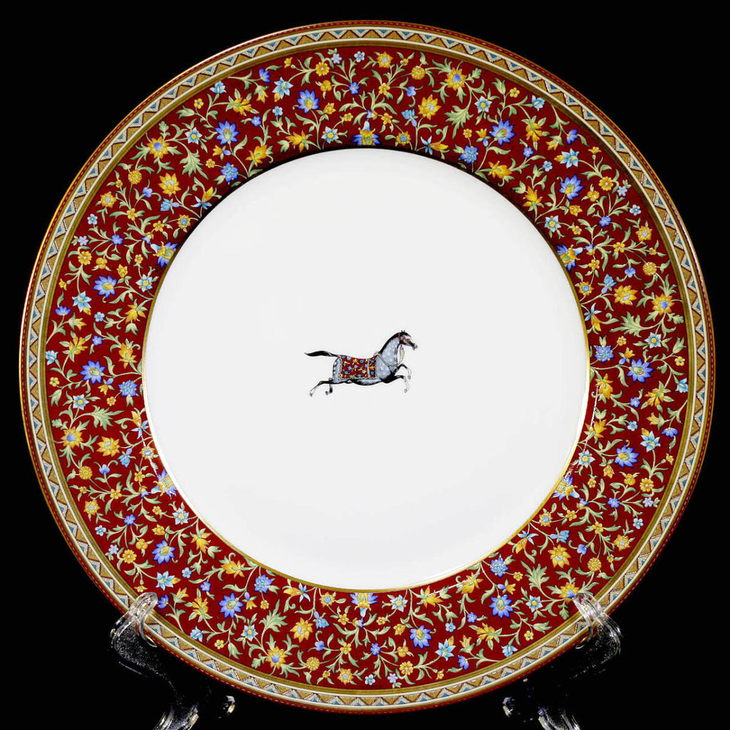 Hermes Cheval d'Orient Dinner Plate 26 cm porcelain horse brown dinnerware 10