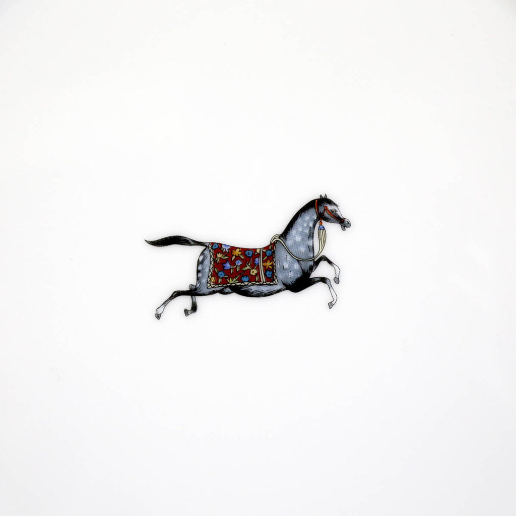 Hermes Cheval d'Orient Dinner Plate 26 cm porcelain horse brown dinnerware 10