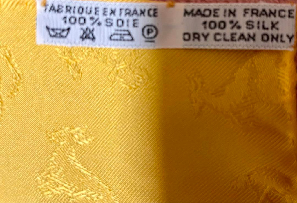Hermes Scarf Le Geographe Silk 90 cm Yellow geography Carre