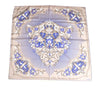 must de Cartier Scarf Panther Floral Silk 87 cm Purple Leopard Flower Shawl Foulard YA7577