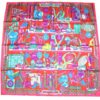 Hermes Scarf Les Trophees Red Silk 90 cm Carre 35” inch Shawl Stole