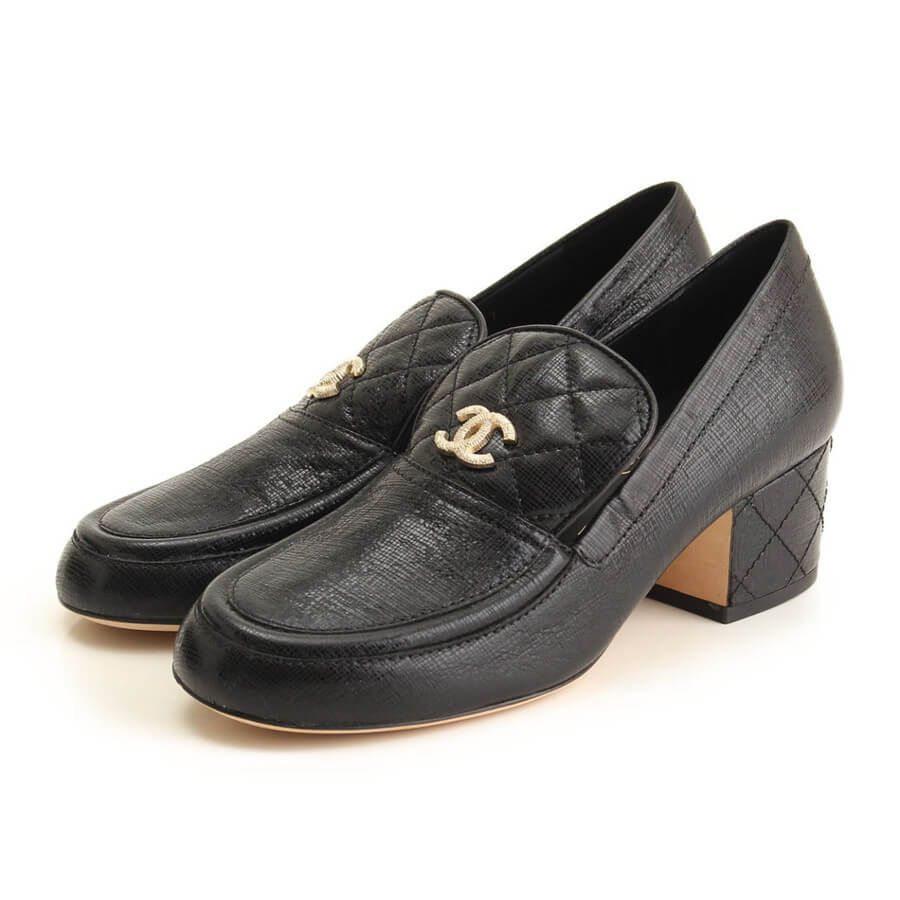 Chanel Opera Pumps Shoes Leather Black Sz 35C G29817 NEW – art