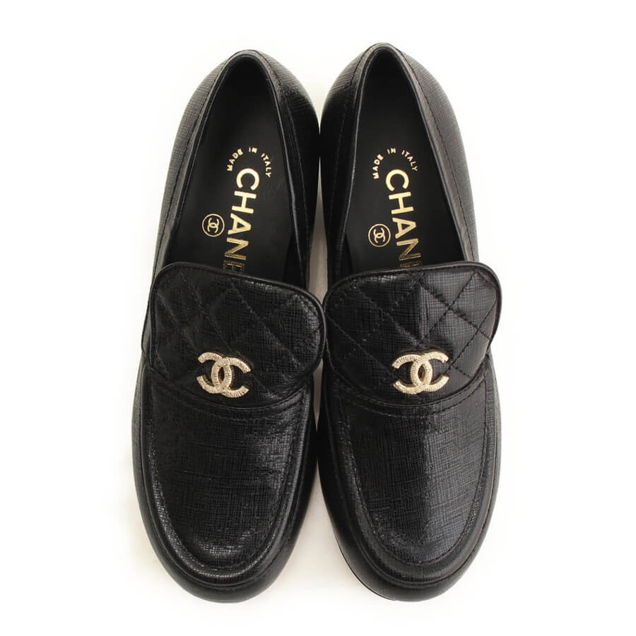 Chanel Opera Pumps Shoes Leather Black Sz 35C G29817 NEW – art Japan Export