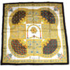 Hermes Scarf Ciels Byzantins Silk 90 cm Black Carre Shawl Stole