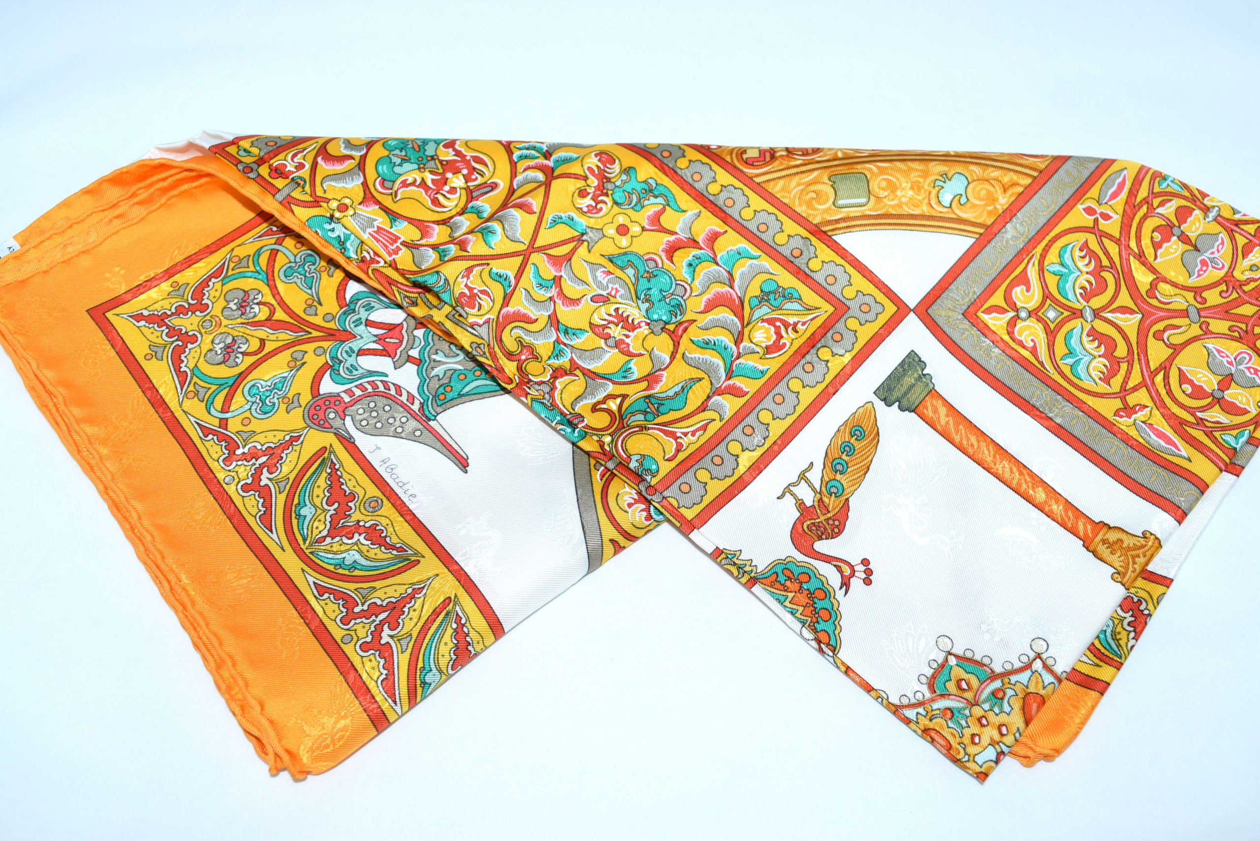 Hermes Orange H Silk Scarf 90x90cm - Shawls, Scarfs & Collars