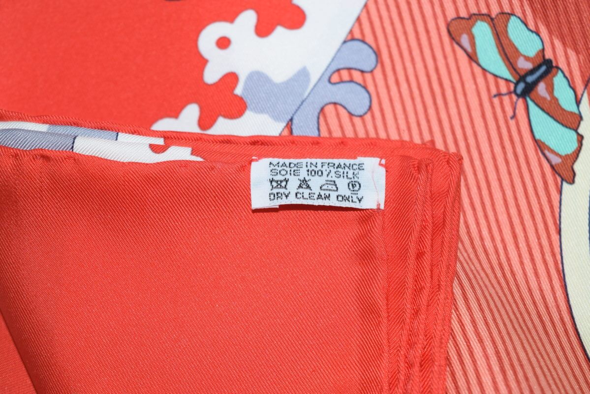 Hermes Scarf Varangues Silk 90 cm Red Carre Shawl Stole – art Japan Export