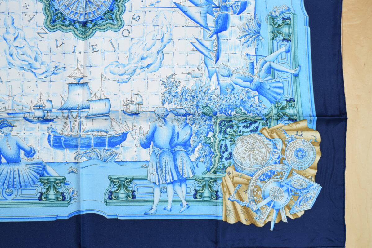 Hermes Scarf Azulejos 90 cm Silk Carre AZVLEJOS Shawl Stole NEW – art ...