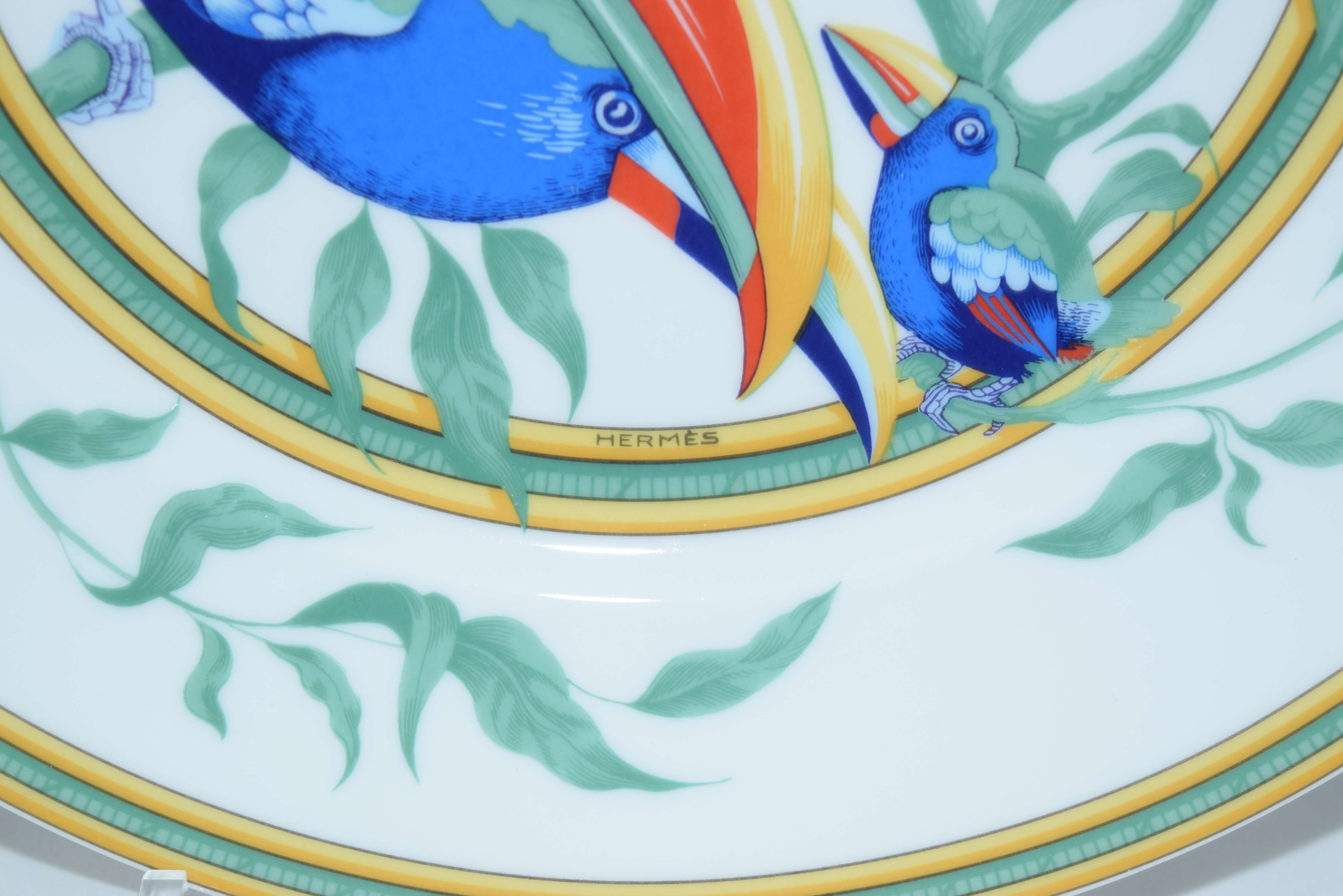 Hermes Toucan Porcelain Dinner Plate 27 cm Set of 2 Dinnerware 10.6