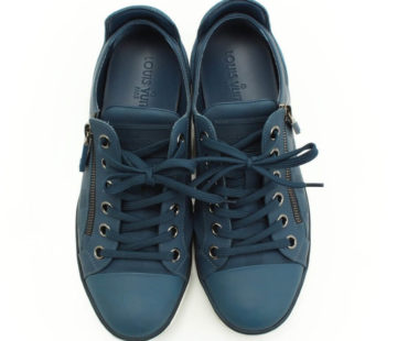 Louis Vuitton Men's Sneaker Zip Up Line Blue Shoes Size 5 (24.5 cm)