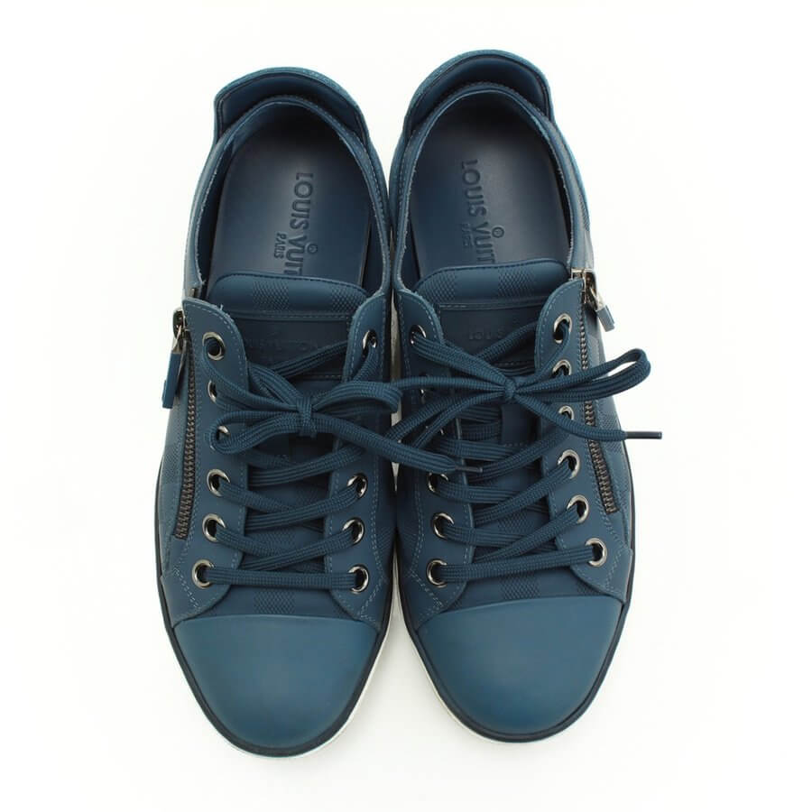 Louis Vuitton Men&#39;s Sneaker Zip Up Line Blue Shoes Size 5 (24.5 cm) – art Japan Export