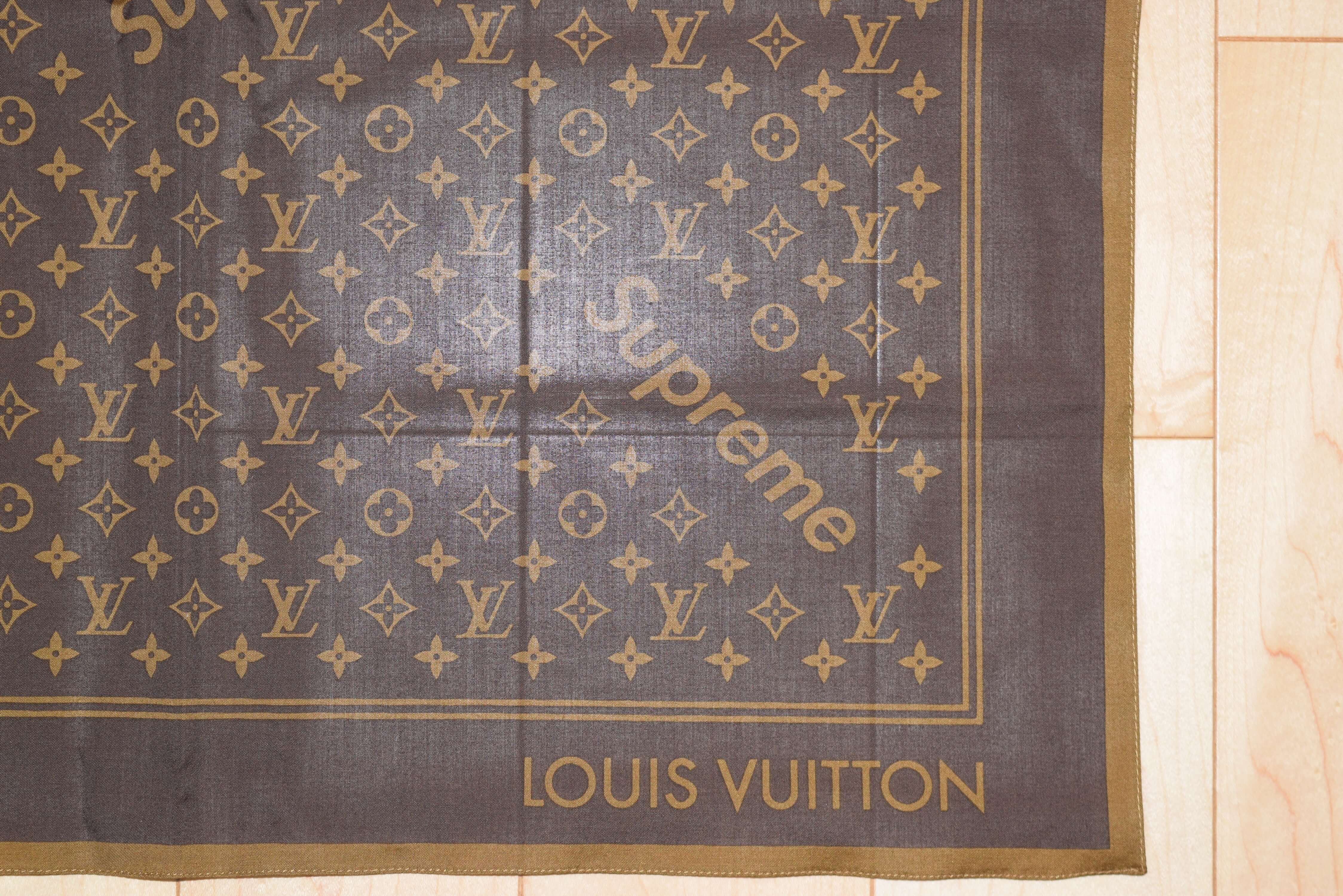 Supreme x Louis Vuitton Monogram Bandana BrownSupreme x Louis