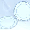Hermes Rhythm Dinner Plate 10.6" Blue Set of 2 Porcelain 27 cm