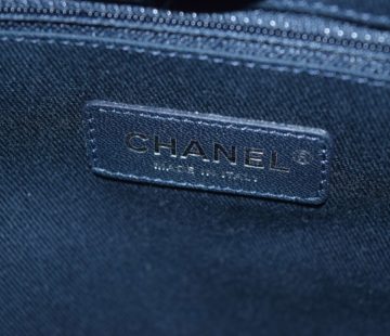 Chanel Deauville Shoulder Bag Denim blue chain Handbag NEW R19