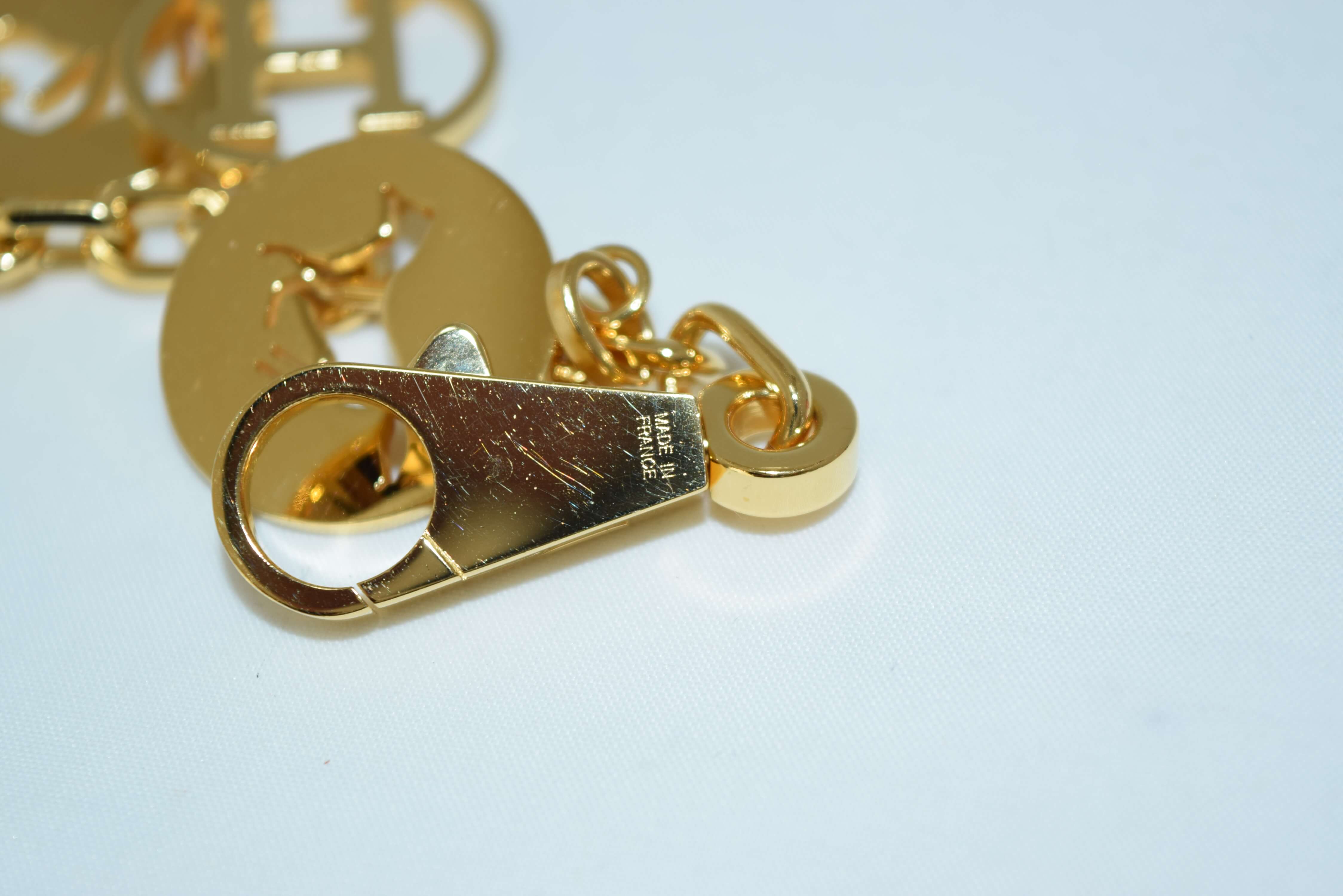 Hermes Gold Breloque Olga Bag charm amulette Cadena berloque USED
