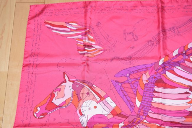 Hermes Scarf Le Pegase d'Hermes Christian Renonciat Silk 90 cm Pink ...
