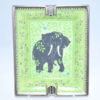 Hermes Change tray Elephant Porcelain Ashtray Green leaf YA11