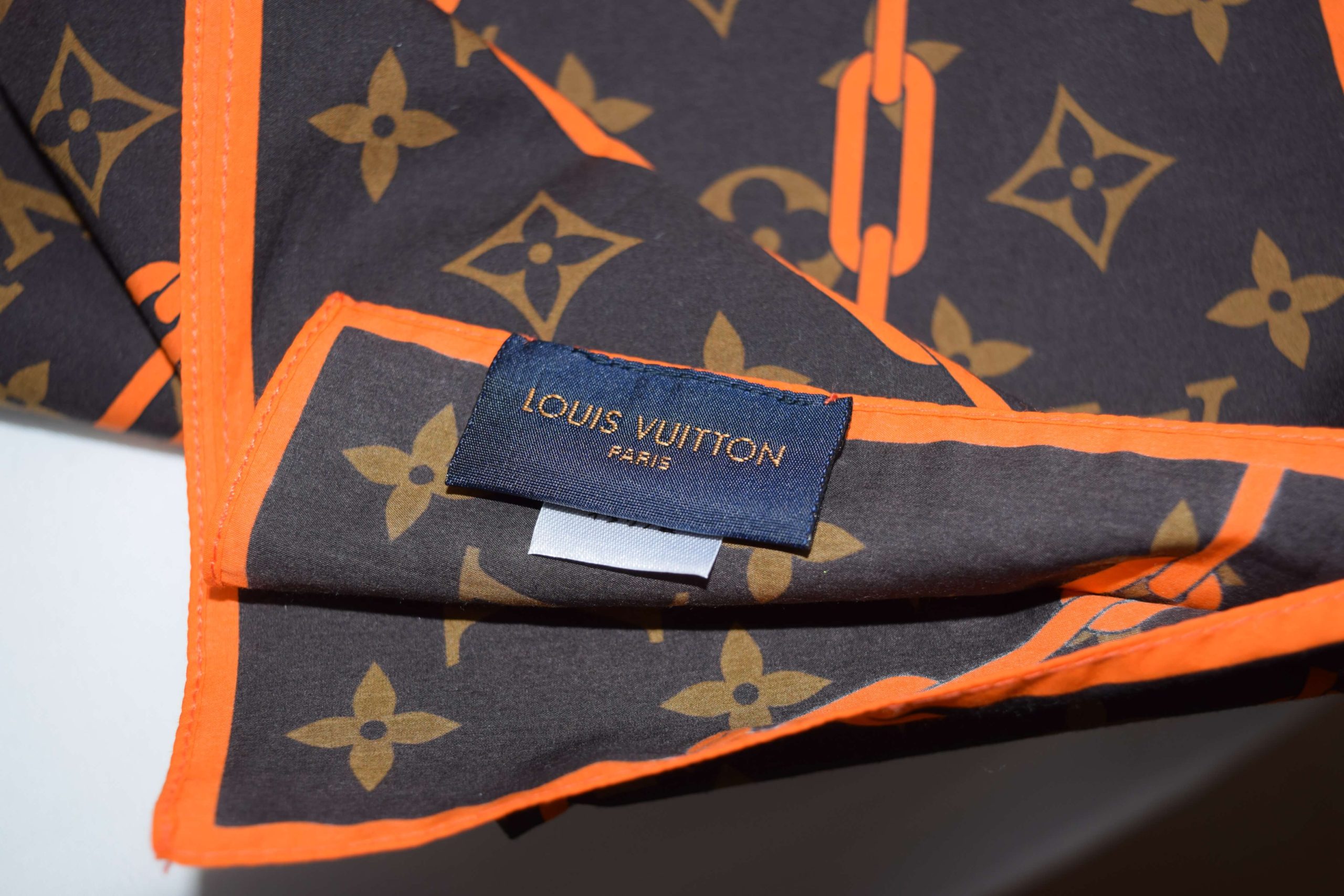 Louis Vuitton x Supreme Brown Monogram Printed Cotton Bandana Scarf Louis  Vuitton