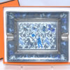 Hermes Chasse en Inde Change Tray Blue Porcelain Ashtray VIDE POCHE