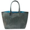 GOYARD Saint Louis Claire Voie Bag PM and Pouch Turquoise Blue Tote
