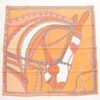 Hermes Scarf ROBE DU SOIR 90 cm Silk Orange Horse Carre 35"