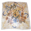 Chanel Scarf Sunflower 90 cm Chiffon Silk mousseline flower muslin 35"