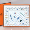 Hermes Float Change tray white porcelain Ashtray fishing net 032