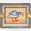 Hermes Change tray Duck mosaic porcelain Ashtray bird MINT