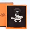 Hermes Cadena Silver Pegasus Horse Motif bag charm lock R66