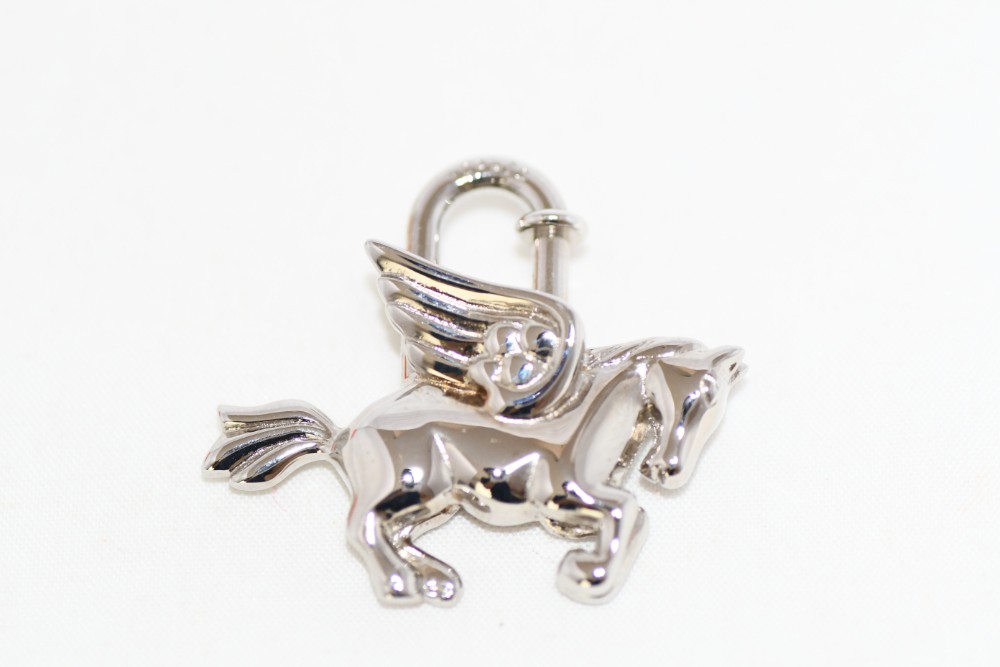 Hermes bag charm bird motif SV sterling silver 925 key holder ring