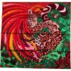 Hermes Scarf Jaguar Quetzal 90 cm Silk orange red Carre animal 35"