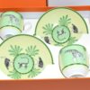 Hermes Africa Demitasse Cup and Saucer 2 set green espresso coffee animal