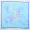 Hermes Scarf Cheval Fleuri H.d'Origny 90 cm Chiffon Silk mousseline flower horse muslin 35"