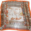 Hermes Shawl La Femme aux Semelles de Vent 140 cm Chiffon Silk mousseline scarf stole