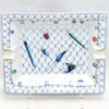 Hermes Float Change tray white porcelain Ashtray plate fishing net