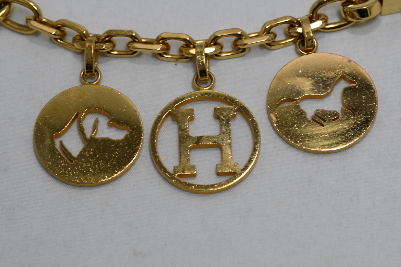 Hermes Gold Breloque Olga Bag charm amulette Cadena berloque USED