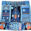 Hermes Shawl Parures de Samourais 140 cm Cashmere Silk samurai scarf carre stole 56"